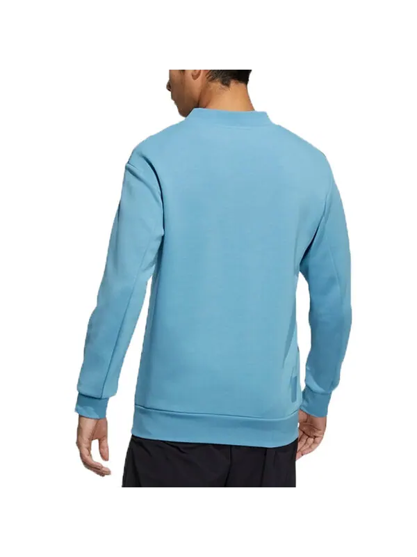Толстовка Men's adidas Wj Story Swt Martial Arts Series Ink Printing V Sports Pullover Blue — изображение 4 из 4, синий