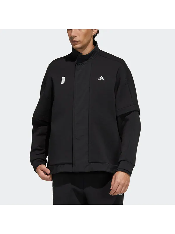 Куртка adidas Wj Kn Mid Casual Sports Breathable Jacket Black — изображение 2 из 4, черный