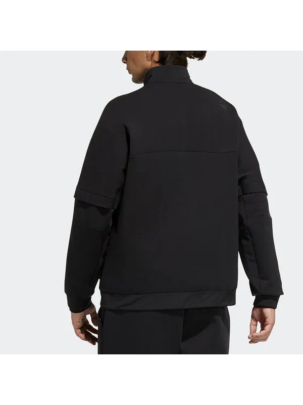 Куртка adidas Wj Kn Mid Casual Sports Breathable Jacket Black — изображение 3 из 4, черный