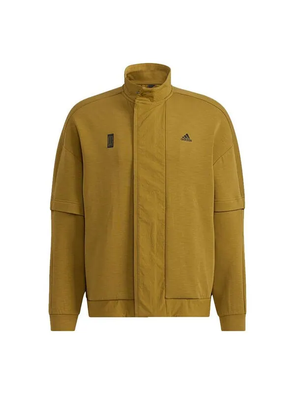 Куртка Men's adidas Wj Kn Mid Martial Arts Series Logo Sports Jacket Earthy Yellow — изображение 1 из 4, желтый
