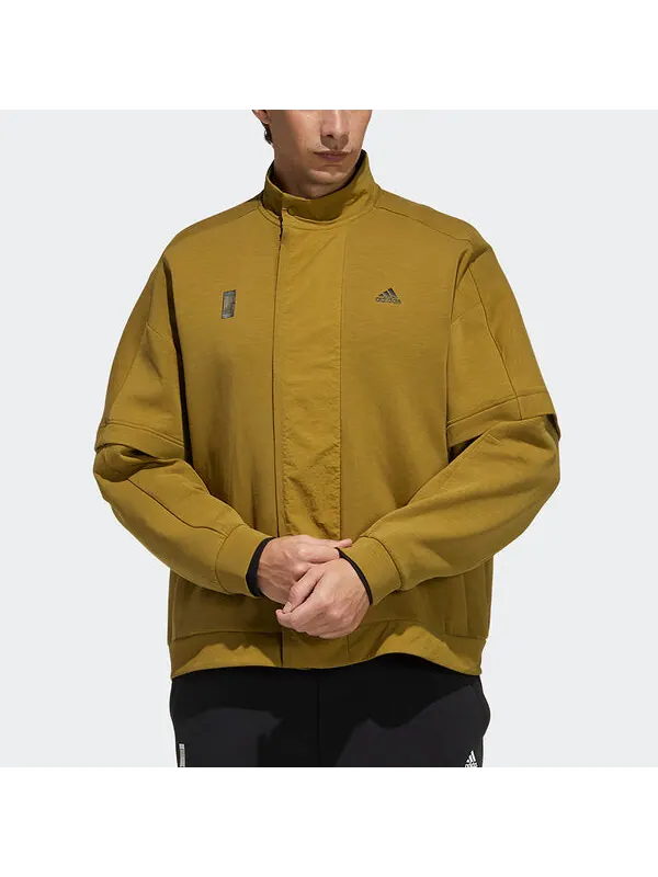 Куртка Men's adidas Wj Kn Mid Martial Arts Series Logo Sports Jacket Earthy Yellow — изображение 2 из 4, желтый