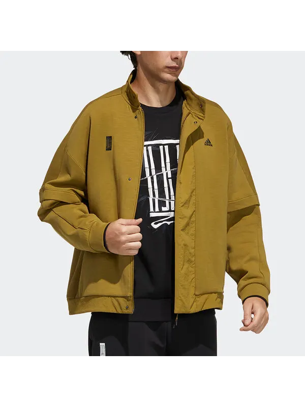 Куртка Men's adidas Wj Kn Mid Martial Arts Series Logo Sports Jacket Earthy Yellow — изображение 4 из 4, желтый