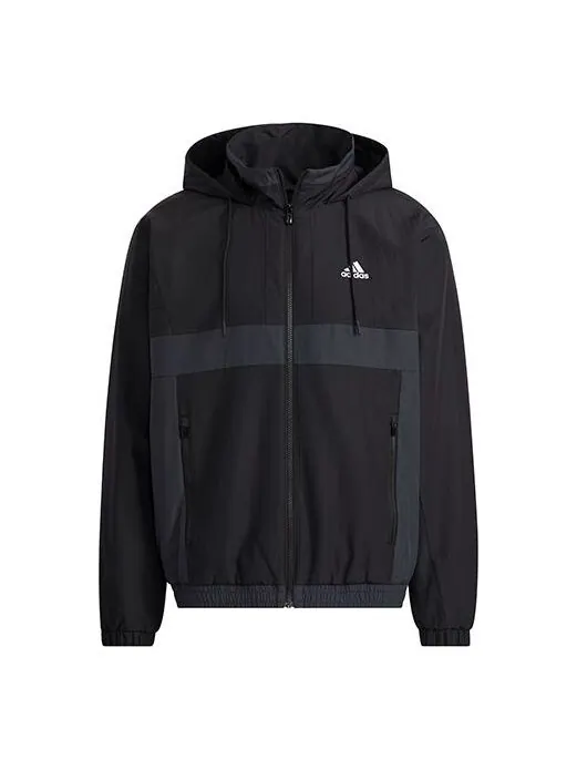 Куртка adidas St Warmblk Jkt Zipper Cardigan Stand Collar hooded track Jacket Black — изображение 1 из 4, мульти