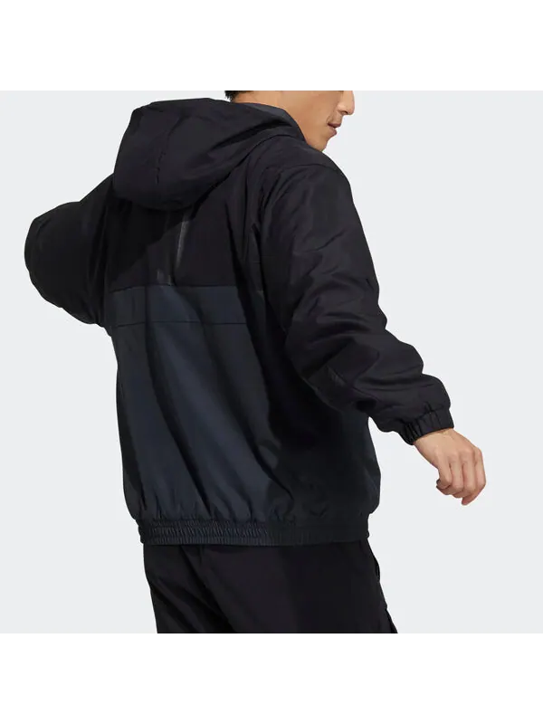 Куртка adidas St Warmblk Jkt Zipper Cardigan Stand Collar hooded track Jacket Black — изображение 3 из 4, мульти