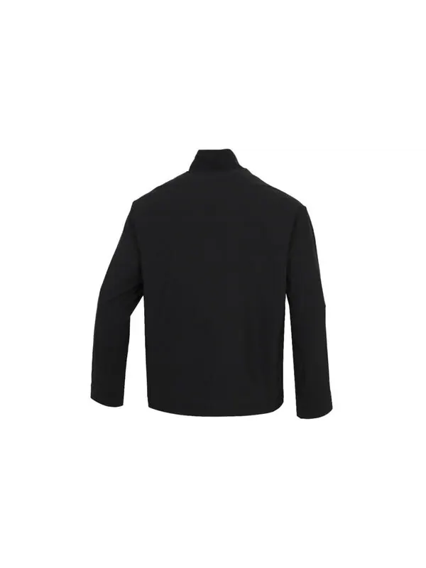 Куртка adidas Splicing Solid Color Athleisure Casual Sports Jacket Black — изображение 2 из 4, черный