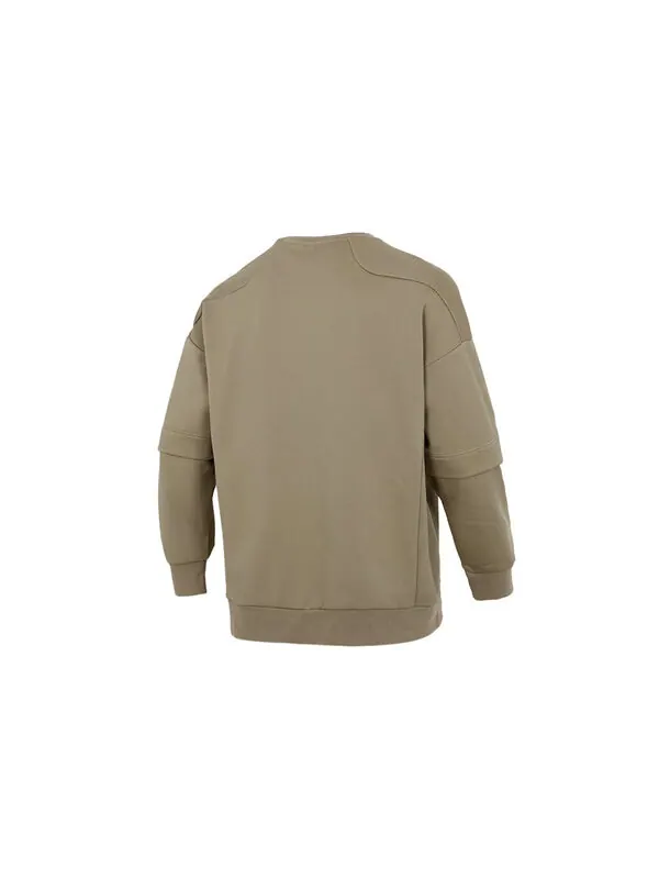 Толстовка Men's adidas Contrasting Colors Pocket Sports Round Neck Pullover Military Green — изображение 2 из 4, зеленый