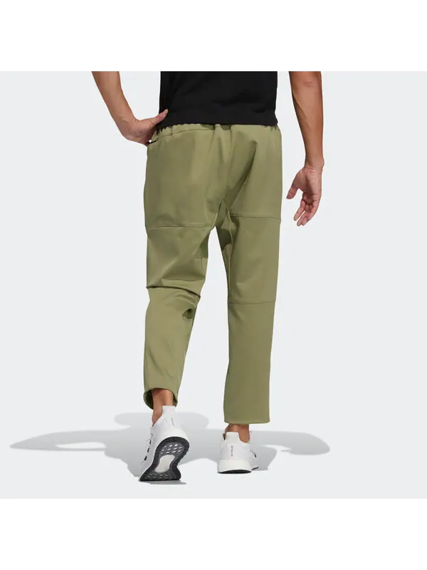Спортивные штаны Men's adidas Th Qckdraw Pnt Running Training Woven Lacing Sports — изображение 3 из 4, зеленый