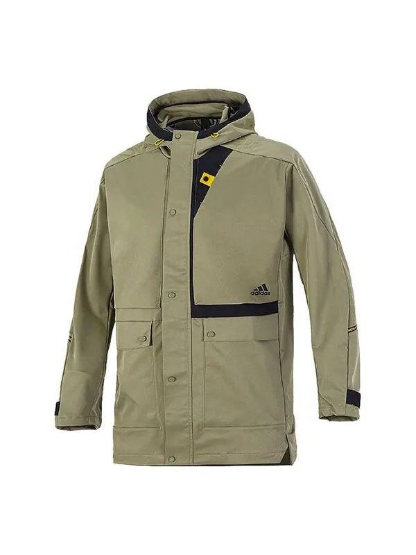 Куртка multiple pockets hooded jacket green Adidas — изображение 1 из 3, зеленый