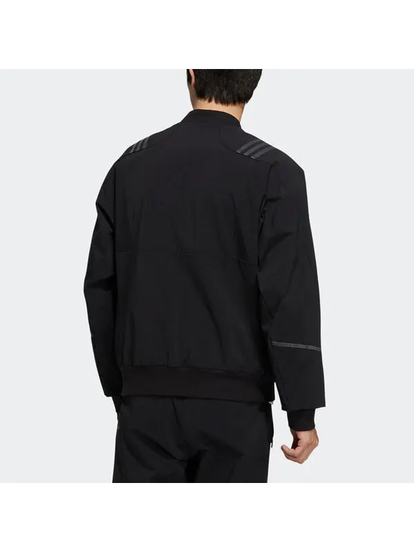 Куртка Men's adidas Sports Stylish Solid Color Logo Minimalistic Jacket Black — изображение 3 из 3, черный