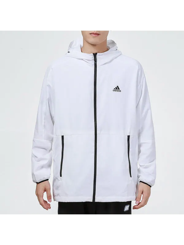 Куртка st wv newblock casual sports breathable hooded jacket white Adidas — изображение 3 из 4, белый