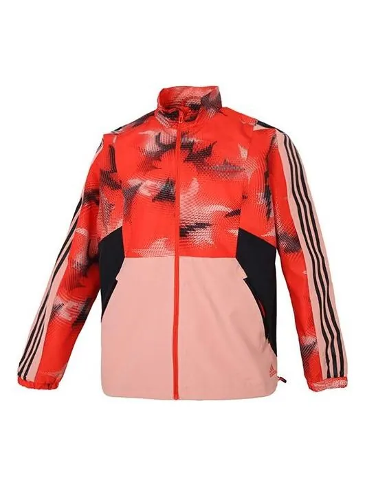 Куртка men's st wv newblock contrasting colors pattern jacket orange yellow Adidas — изображение 1 из 4, мульти