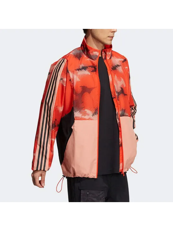 Куртка men's st wv newblock contrasting colors pattern jacket orange yellow Adidas — изображение 3 из 4, мульти