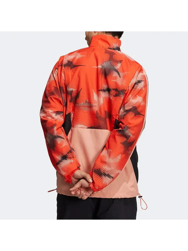 Куртка men's st wv newblock contrasting colors pattern jacket orange yellow Adidas — изображение 4 из 4, мульти