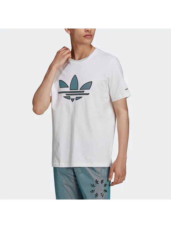 Футболка originals st tee hl logo printing sports short sleeve white Adidas — изображение 2 из 4, белый