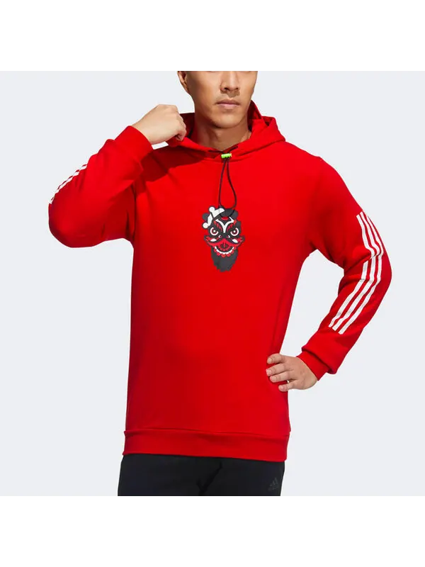 Толстовка lion guan training sports red Adidas — изображение 2 из 4, светлый красный