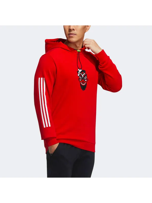 Толстовка lion guan training sports red Adidas — изображение 4 из 4, светлый красный