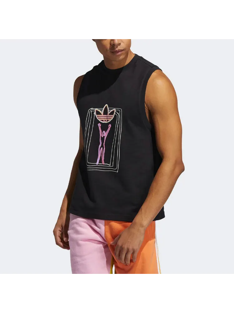 Жилет adidas originals Ptide Series Love Unites Tan Fluorescence Printing Sports Vest Couple Style Black — изображение 3 из 4