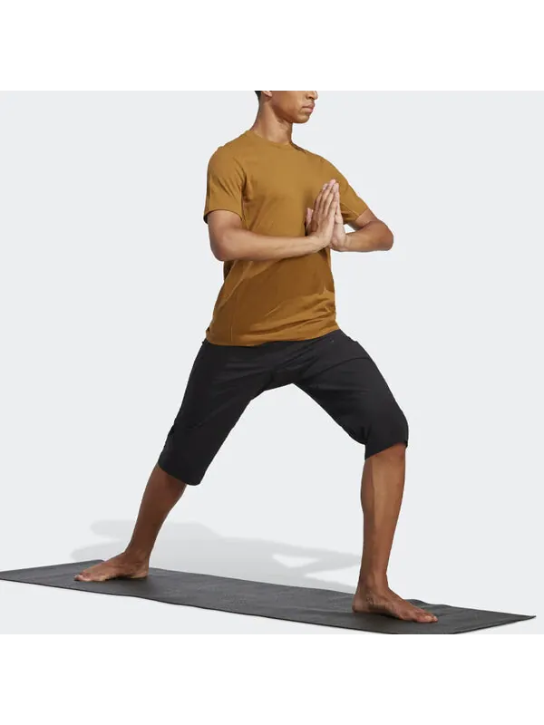 Брюки adidas Yoga Training 3/4 Pants 'Black' — изображение 4 из 4, черный