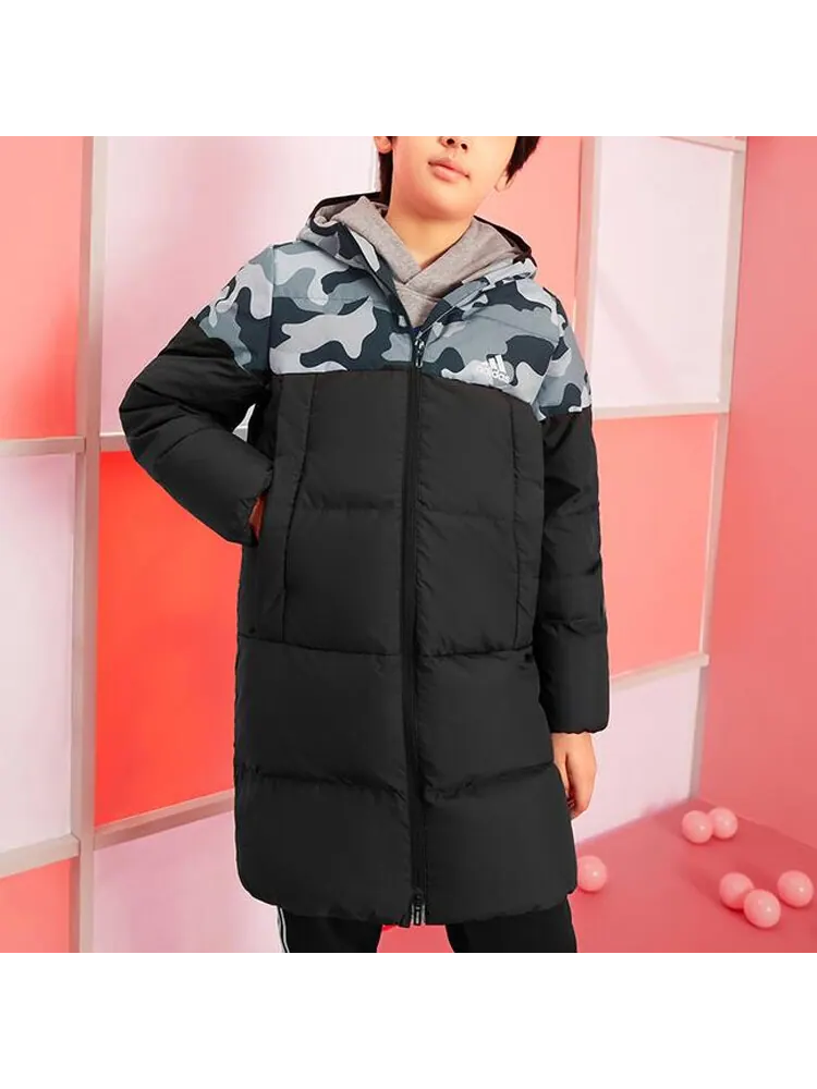 Удлиненный пуховик Adidas — изображение 3 из 6, черный