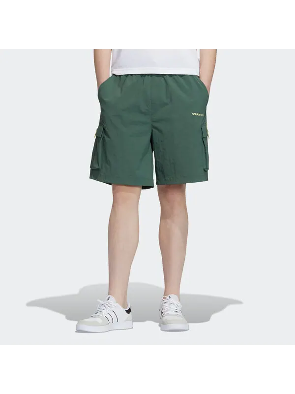 Шорты neo m sw wvn ut sh pocket sports short pant male green Adidas — изображение 2 из 4, зеленый