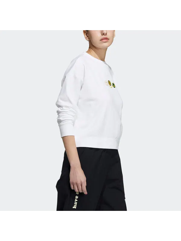 Свитера neo x свитшот смайлик Adidas — изображение 3 из 3, белый