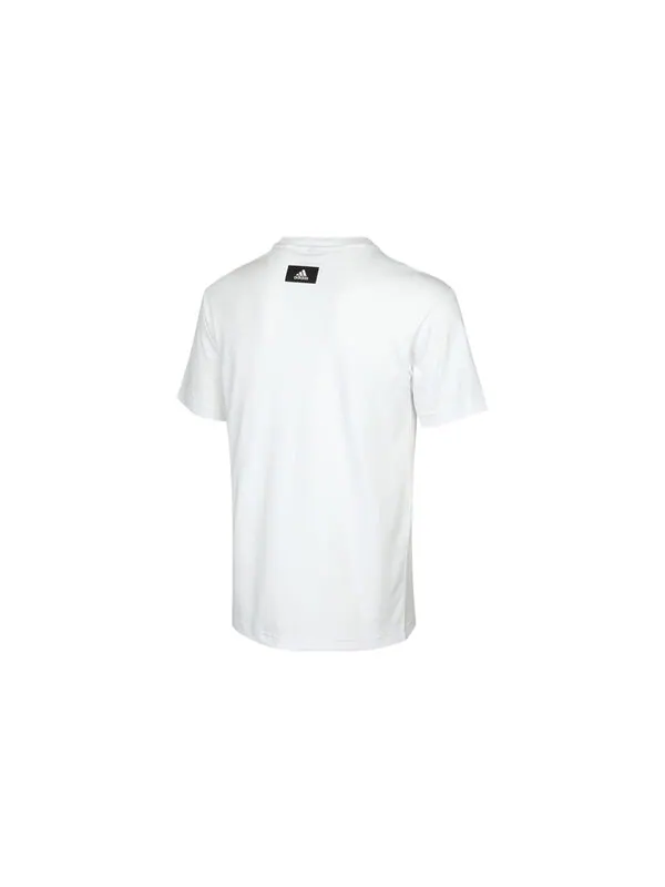 Футболка Men's adidas FI 3B Tee Athleisure Casual Sports Round Neck Short White T-Shirt — изображение 2 из 2, мульти