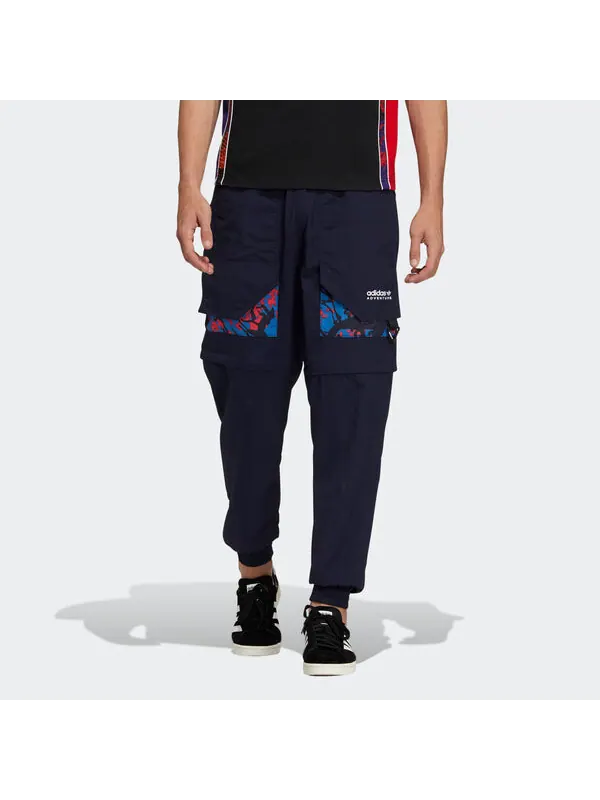 Спортивные штаны Men's adidas originals Adv Pants 2 Contrasting Colors Pocket Bundle Feet Sports — изображение 2 из 4, синий