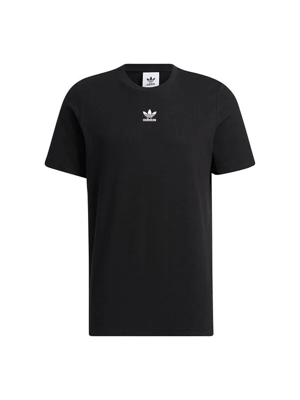 Футболка Men's adidas originals Ts Ss Tee Logo Printing Round Neck Sports Short Sleeve Black T-Shirt — изображение 1 из 4