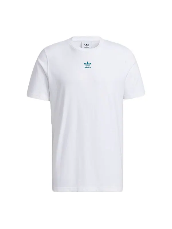 Футболка originals ts ss tee logo printing sports round neck short sleeve white Adidas — изображение 1 из 4, белый