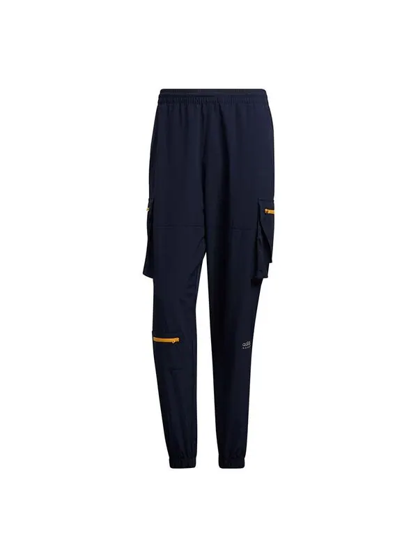 Спортивные штаны Men's adidas originals Adv Pants 1 Contrasting Colors Zipper Bundle Feet Sports — изображение 1 из 4, синий