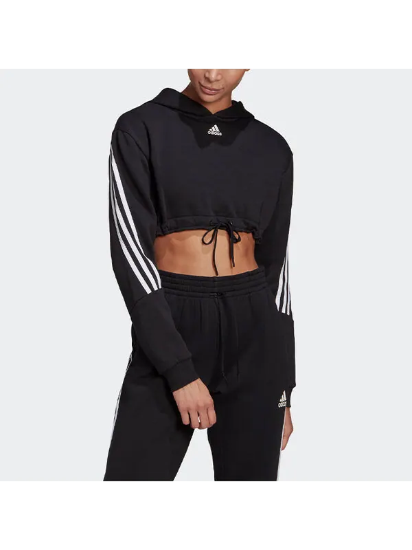 Свитер укороченные Толстовка Adidas — изображение 2 из 4, черный