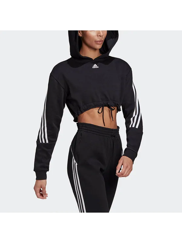 Свитер укороченные Толстовка Adidas — изображение 4 из 4, черный