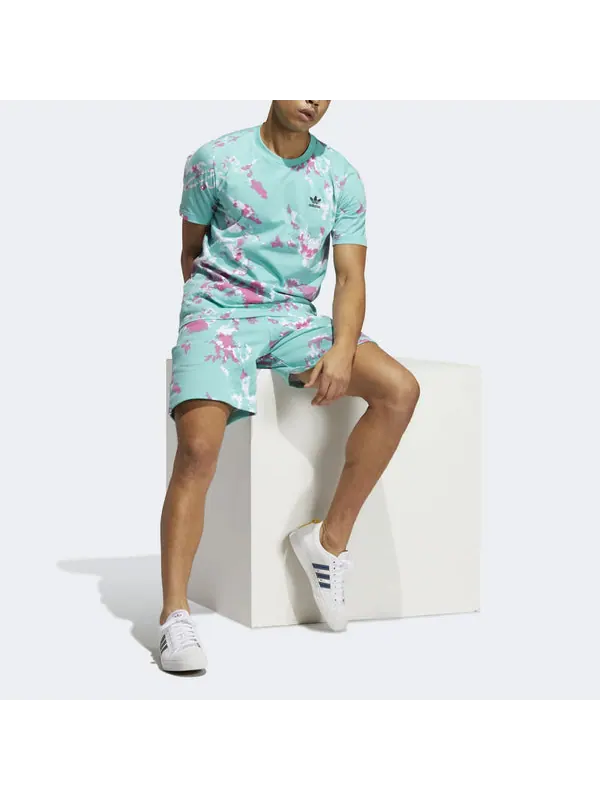 Шорты originals tie dye sports shorts green Adidas — изображение 4 из 4, зеленый