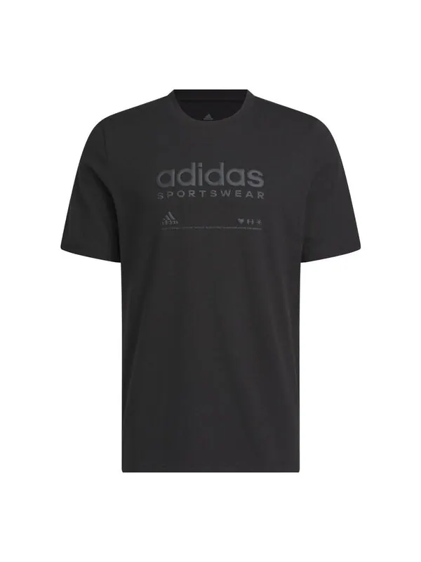 Футболка с рисунком в стиле лаунж Adidas — изображение 1 из 4, черный
