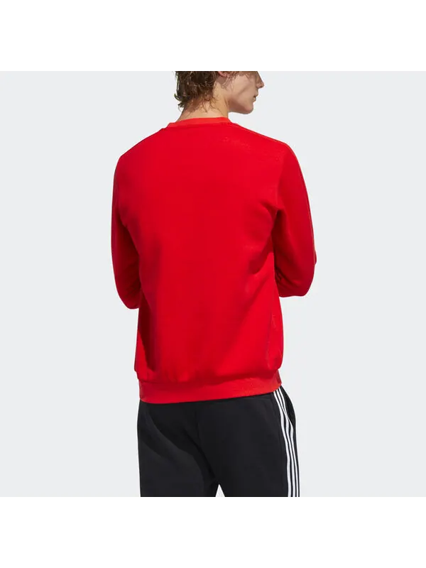 Толстовка adidas neo M Ssfv1 Sweat Casual Round Neck Pullover Sports Red — изображение 3 из 4, красный