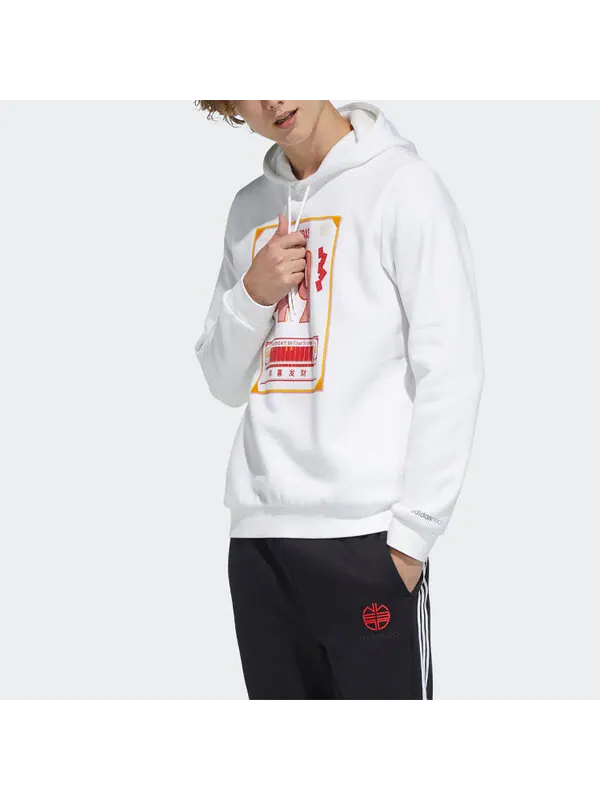 Толстовка adidas neo M Ssfv1 1 Casual Sports hooded Printing Pullover White — изображение 4 из 4, белый