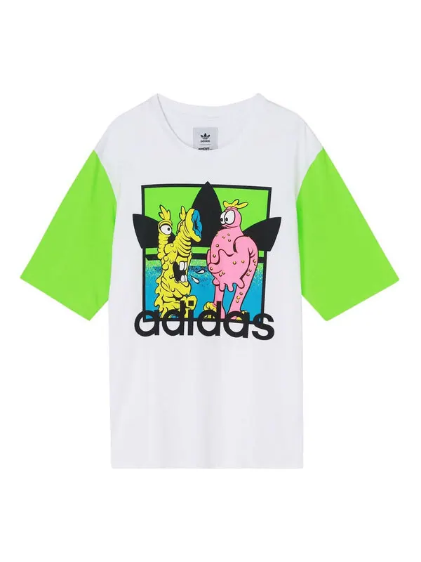 Футболка оригиналы x Футболка джереми скотта Adidas — изображение 1 из 1, белый/зеленый