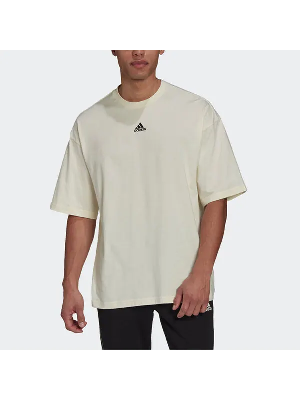 Футболка tee m sports stylish casual round neck short sleeve white Adidas — изображение 2 из 4, белый