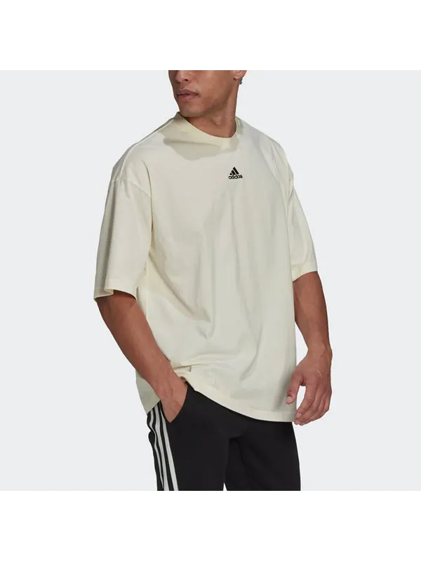 Футболка tee m sports stylish casual round neck short sleeve white Adidas — изображение 4 из 4, белый