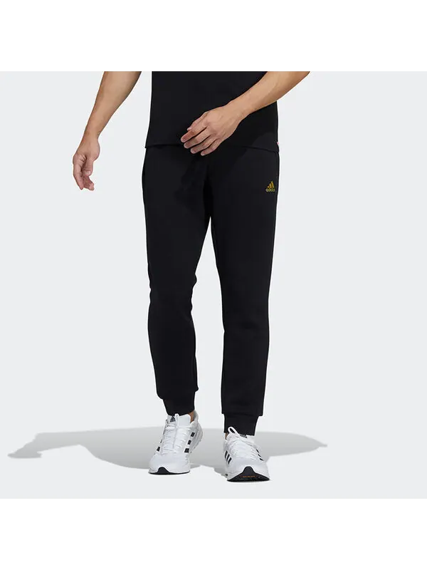 Спортивные штаны adidas M Pants Solid Color Casual Sports Bundle Feet Long Pants Black — изображение 3 из 4, черный