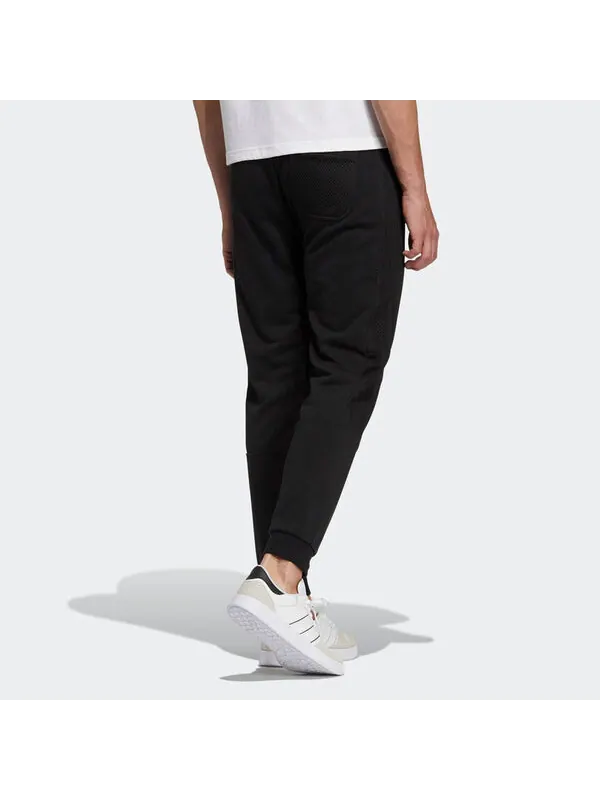 Спортивные штаны Men's adidas neo Logo Mesh Running Sports Pants/Trousers/Joggers Black — изображение 3 из 4, черный