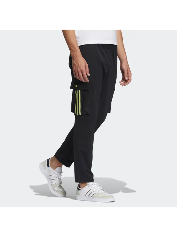 Спортивные штаны adidas neo Sw Lw 3s Tp Leisure Pocket Sports Stripe Trousers Men's Black — изображение 4 из 4, черный