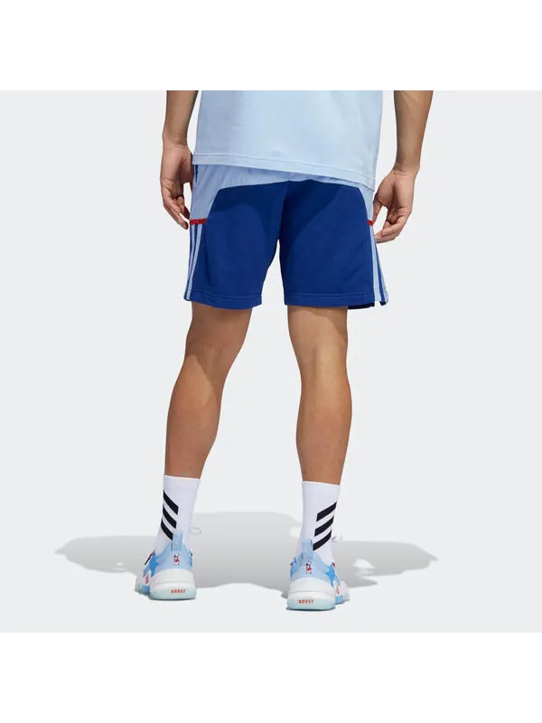 Шорты trae short colorblock basketball sports shorts blue Adidas — изображение 3 из 4, синий