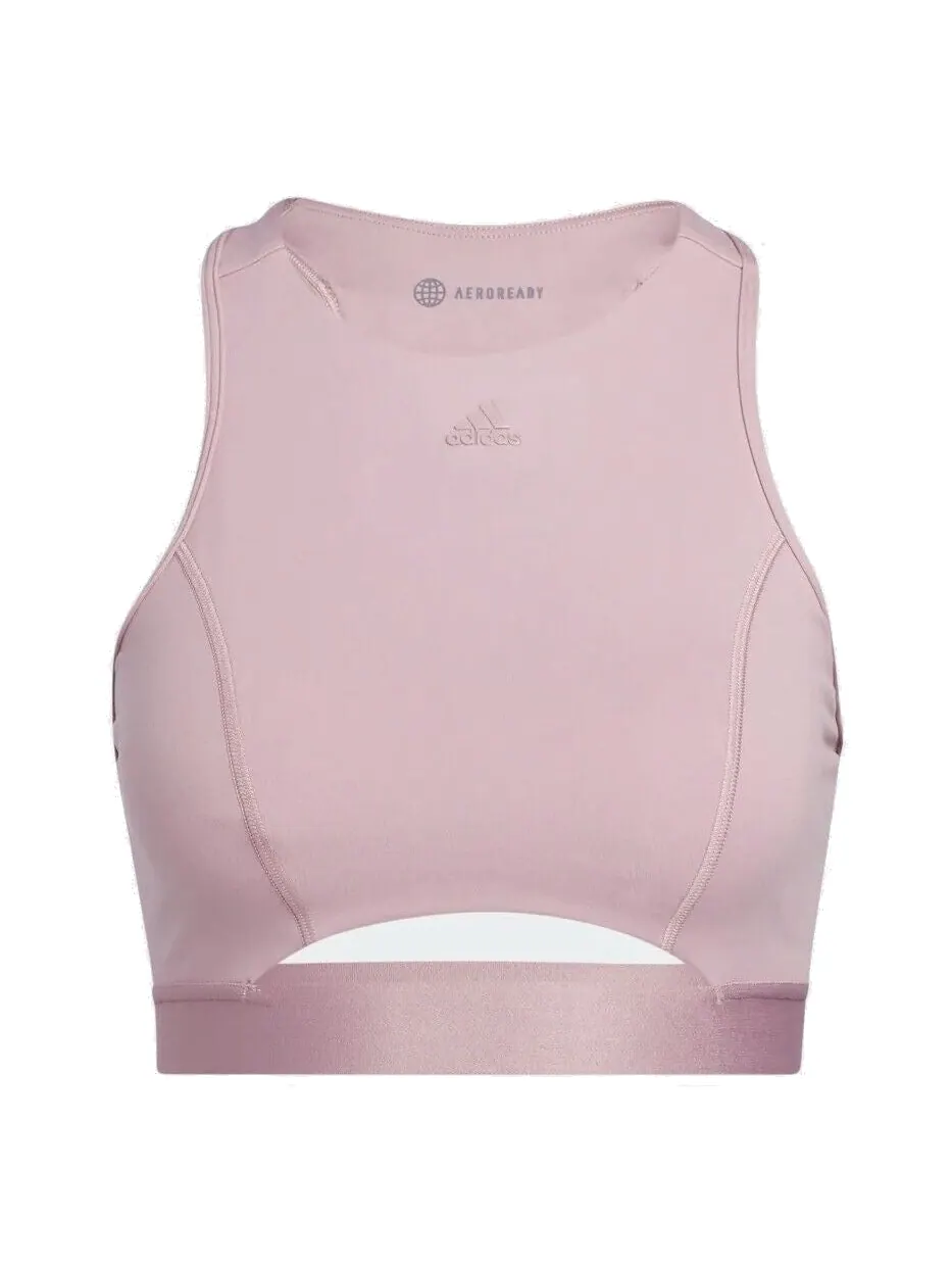 Бюстгальтер (WMNS) adidas CoreFlow Medium-Support Bra 'Purple' — изображение 1 из 3, фиолетовый