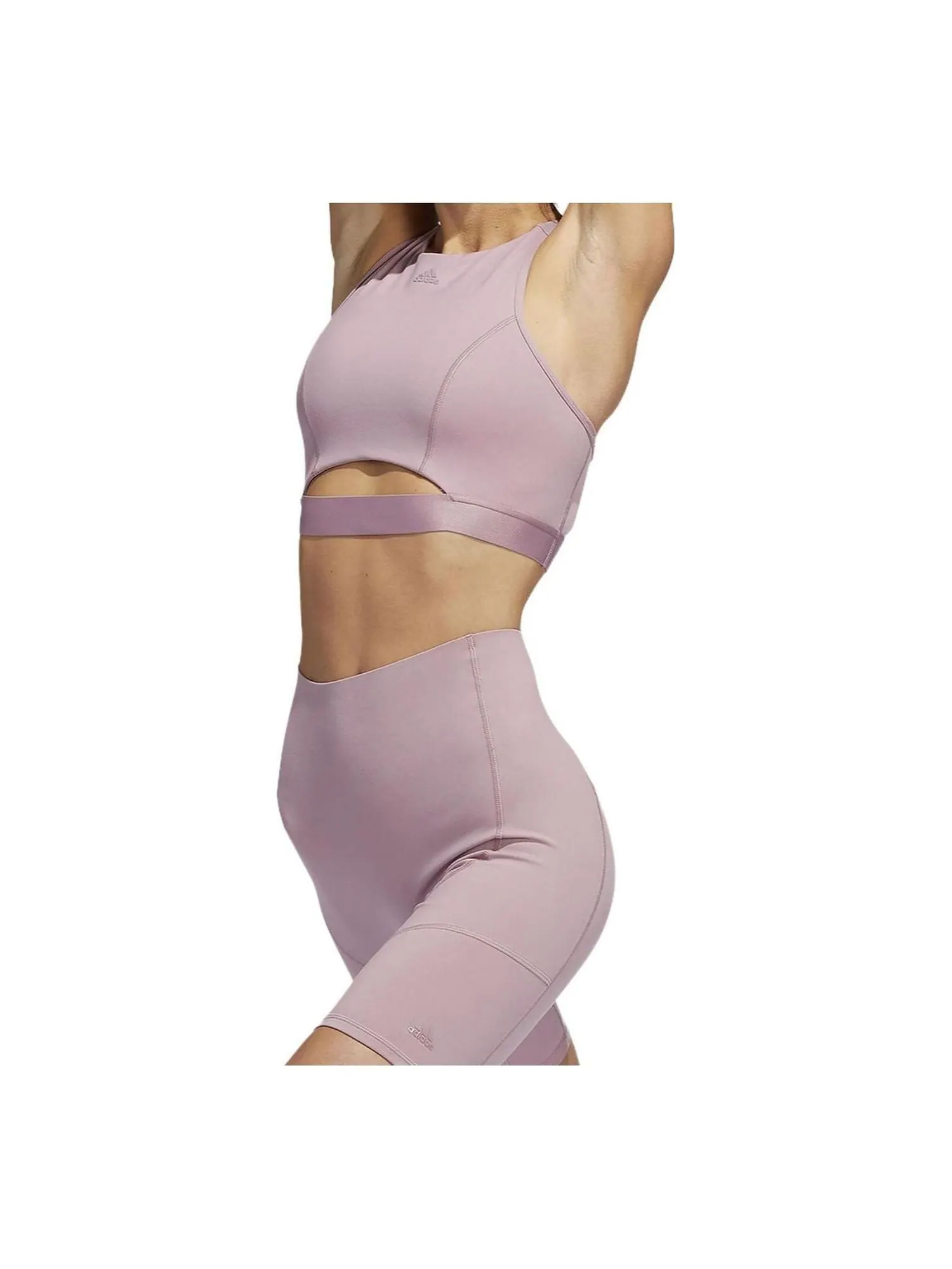 Бюстгальтер (WMNS) adidas CoreFlow Medium-Support Bra 'Purple' — изображение 3 из 3, фиолетовый