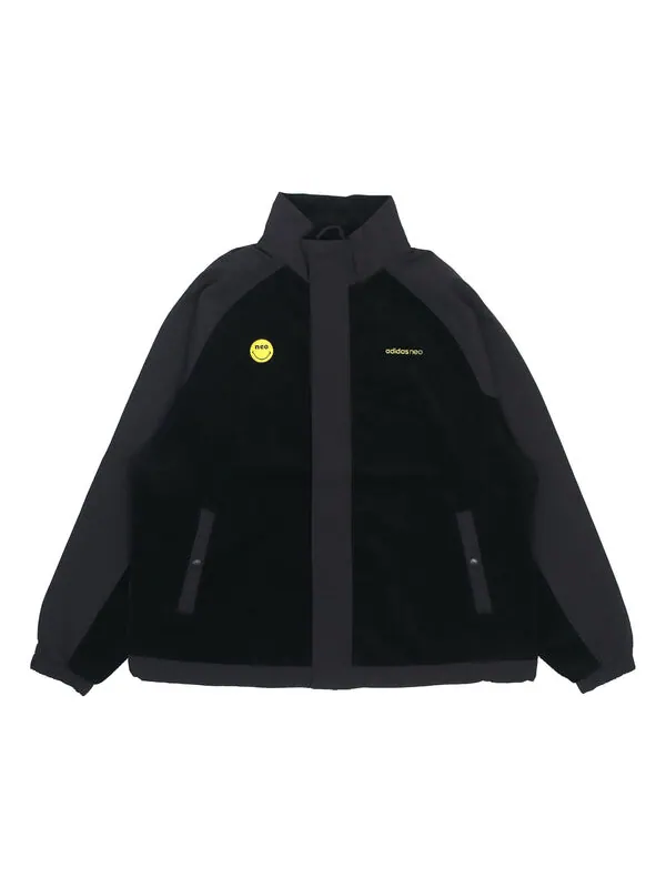Куртка adidas neo U Smly Jkt Colorblock Casual Stand Collar Jacket Black — изображение 1 из 4, черный