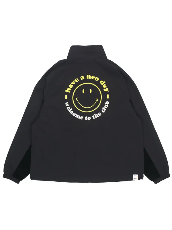 Куртка adidas neo U Smly Jkt Colorblock Casual Stand Collar Jacket Black — изображение 2 из 4, черный