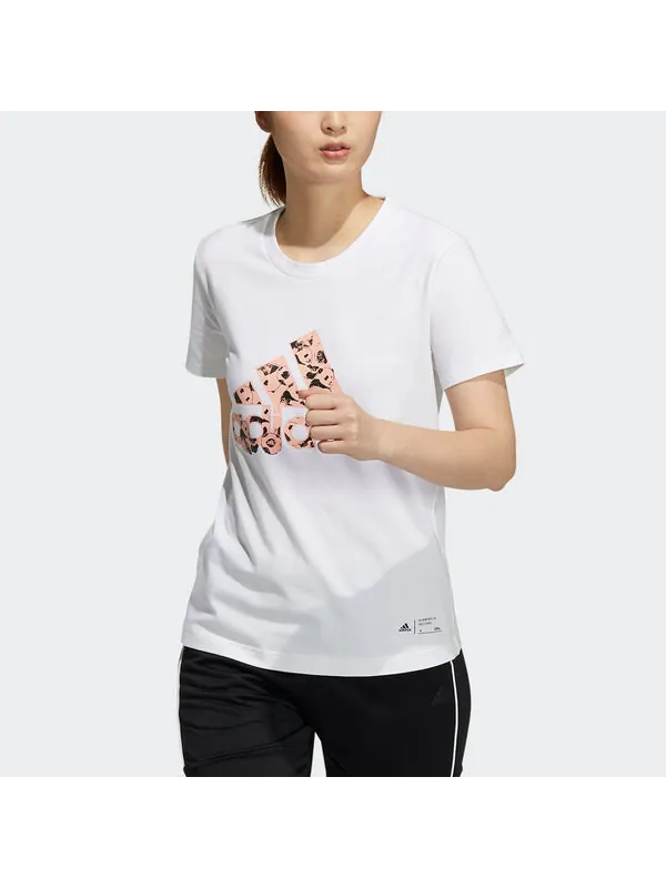Футболка china t-shirt 'white pink' Adidas — изображение 3 из 4, белый/розовый