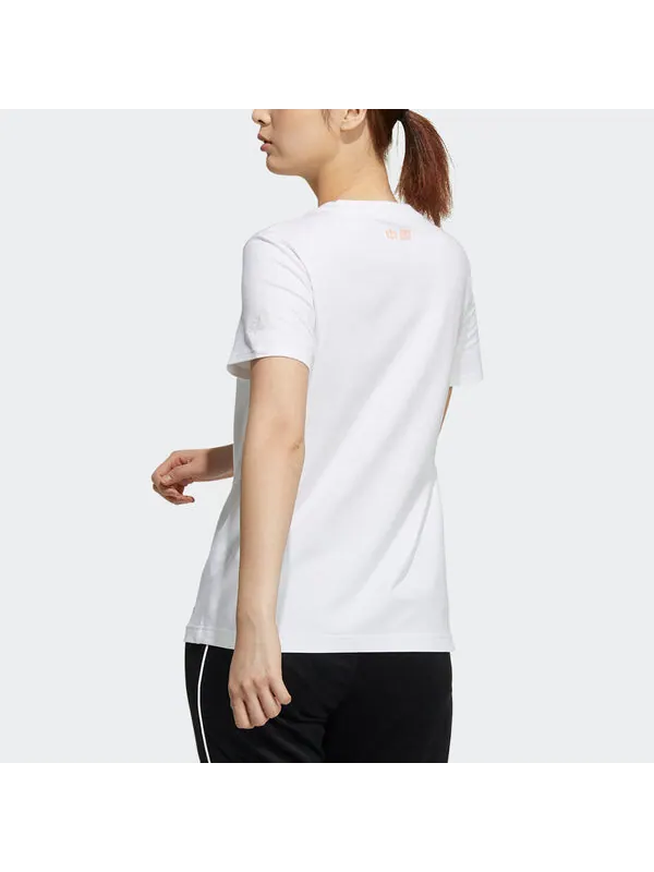 Футболка china t-shirt 'white pink' Adidas — изображение 4 из 4, белый/розовый