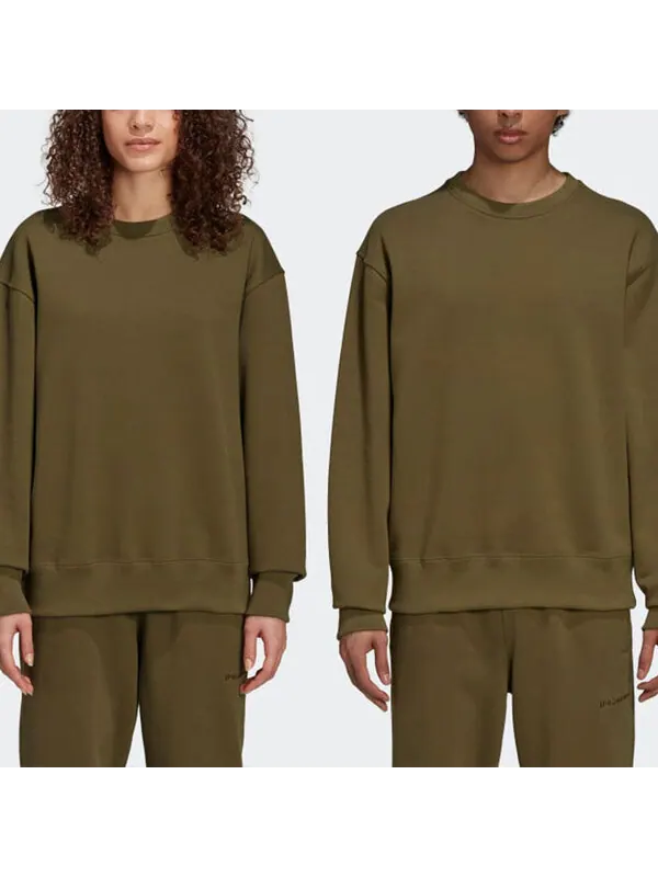 Толстовка adidas originals x Pharrell Williams Unisex Green — изображение 3 из 4, оливковый зеленый